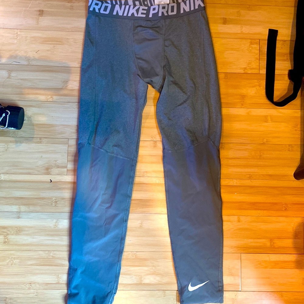 Nike Leggings, Athletic Wear, Gray, Size Large